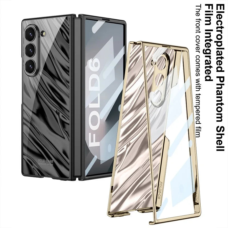 Plating Hard Case with Camera Protection For Samsung Galaxy Z Fold 6