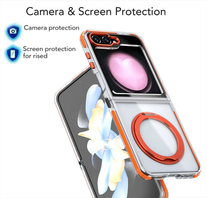 Transparent Shockproof Caase with Ring Holder for Samsung Galaxy Z Flip 6