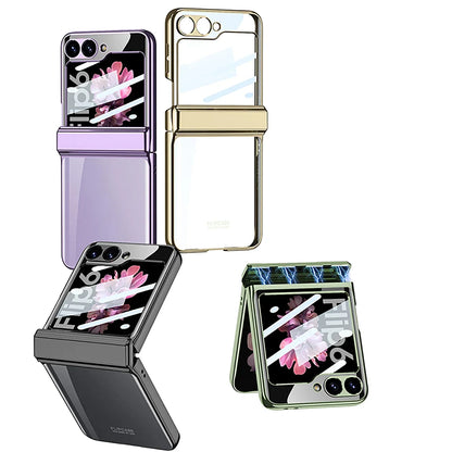 Transparent Case with Magnetic Hinge Protection for Samsung Galaxy Z Flip 6