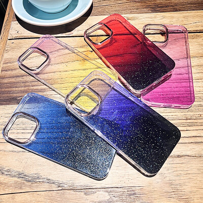 Luxury Fashion Glitter Bling Clear Phone Case For iPhone