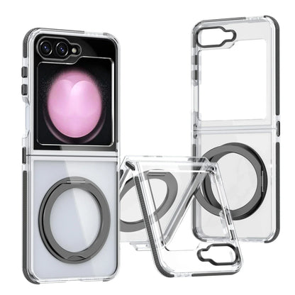 Transparent Shockproof Caase with Ring Holder for Samsung Galaxy Z Flip 6