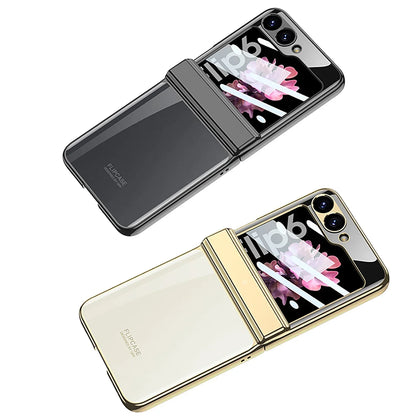 Transparent Case with Magnetic Hinge Protection for Samsung Galaxy Z Flip 6