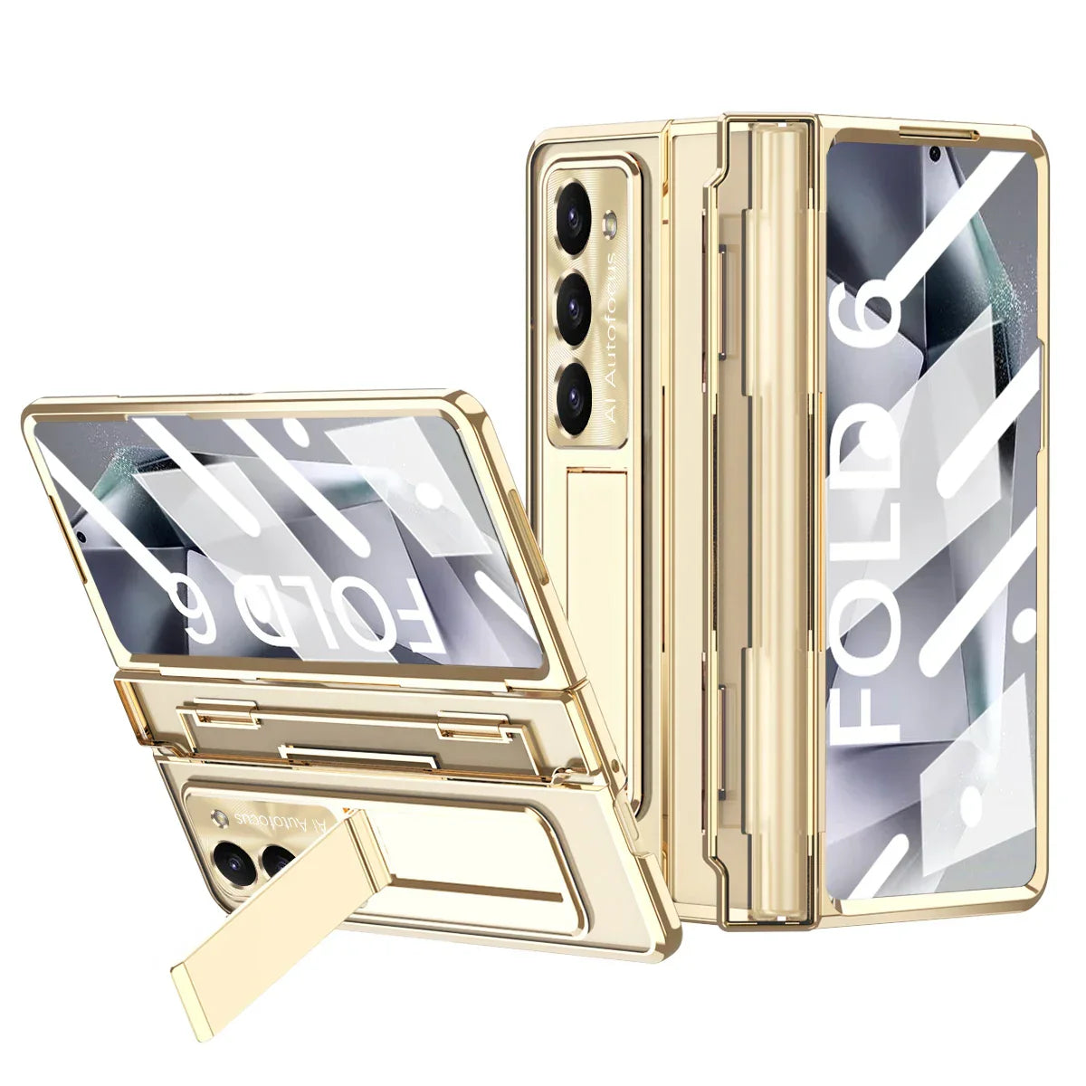 Transparent Case with Bracket For Samsung Galaxy Z Fold Series