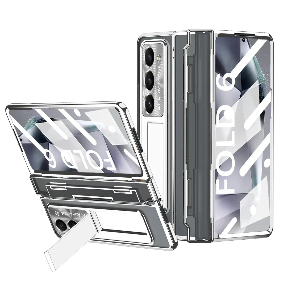 Transparent Case with Bracket For Samsung Galaxy Z Fold Series