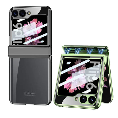 Transparent Case with Magnetic Hinge Protection for Samsung Galaxy Z Flip 6