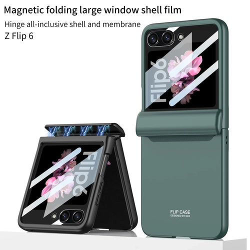 Shockproof Case with Magnetic Hinge Protection for Samsung Galaxy Z Flip 6