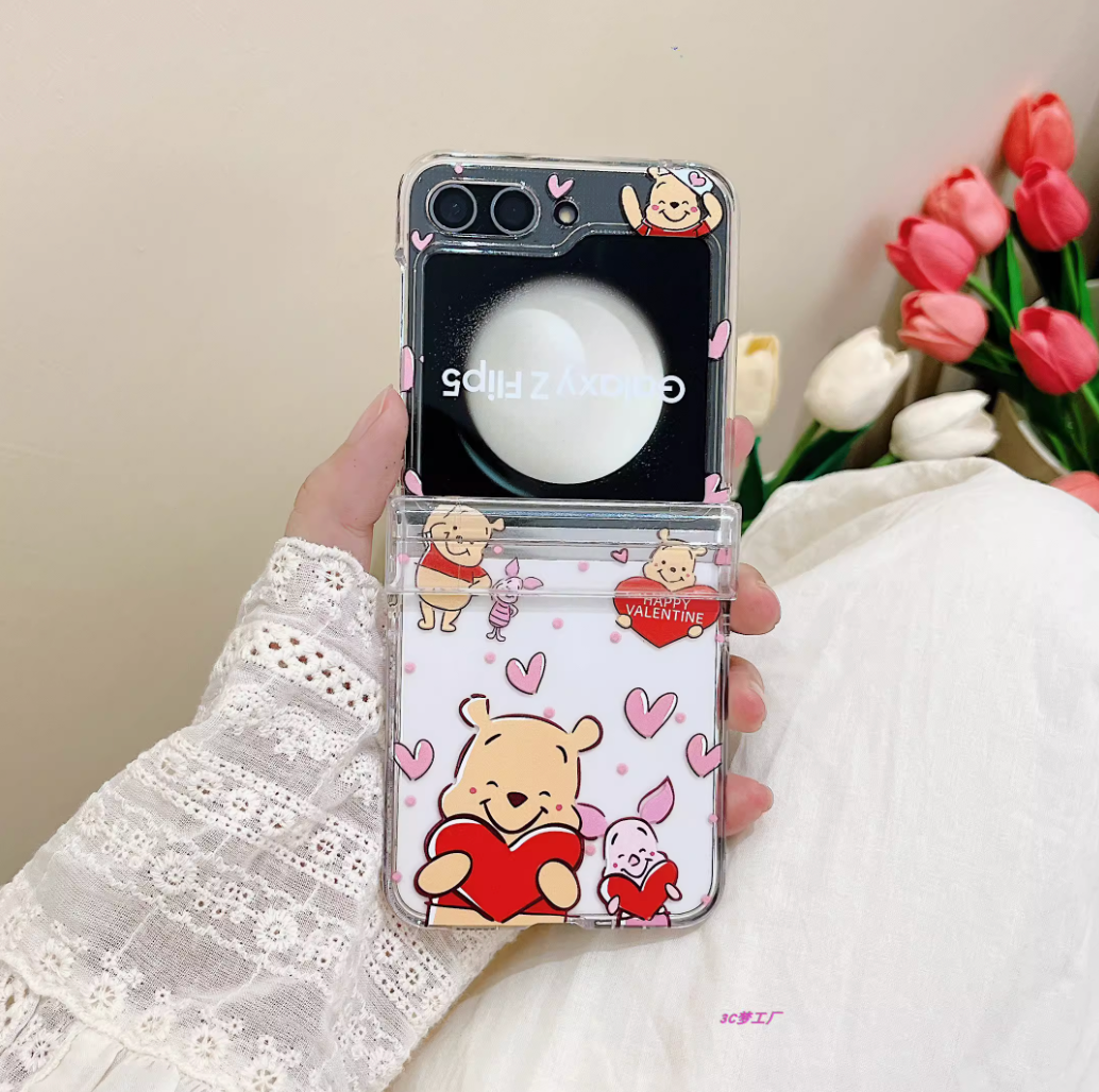 Cute Winnie the Pooh Case For Samsung Galay Z Flip 5