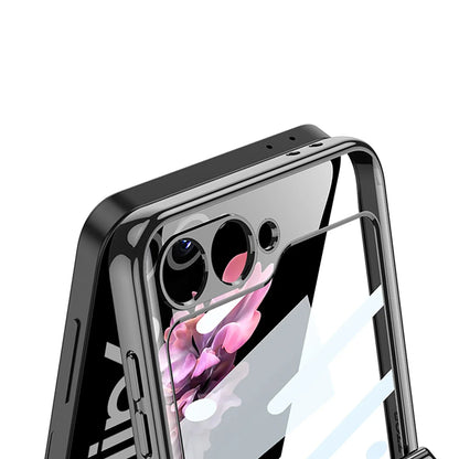 Transparent Case with Magnetic Hinge Protection for Samsung Galaxy Z Flip 6