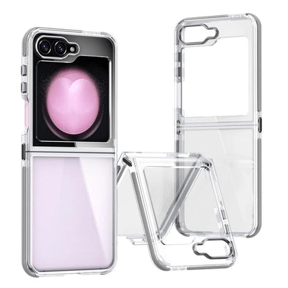 Full Protetcion Case with Metal Button For Samsung Galaxy Z Flip 6