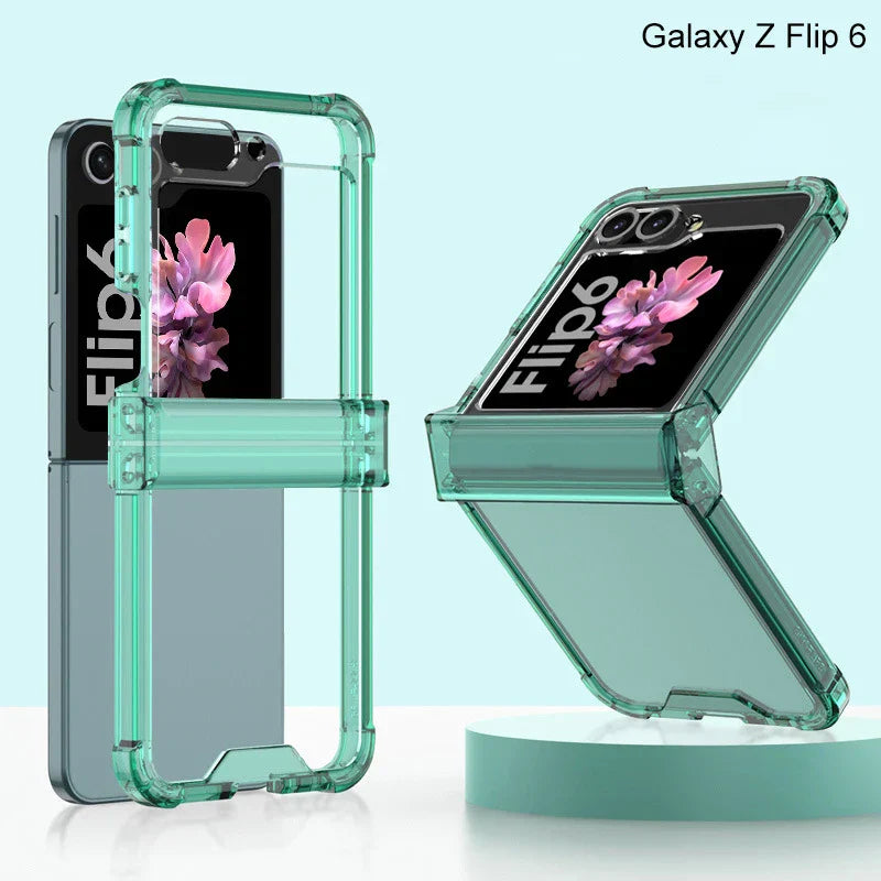 Transparent Case with Hinge Protection For Samsung Galaxy Z Flip 6