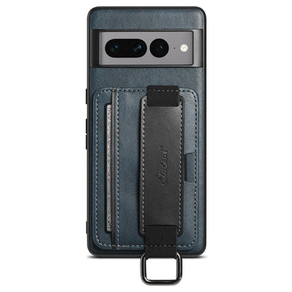 Leather Case With Bracket & Card Pocket For Google Pixel Series
