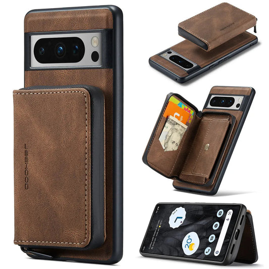 Luxury Magnetic Leather Case with Detachable Wallet for Google Pixel 8 Series