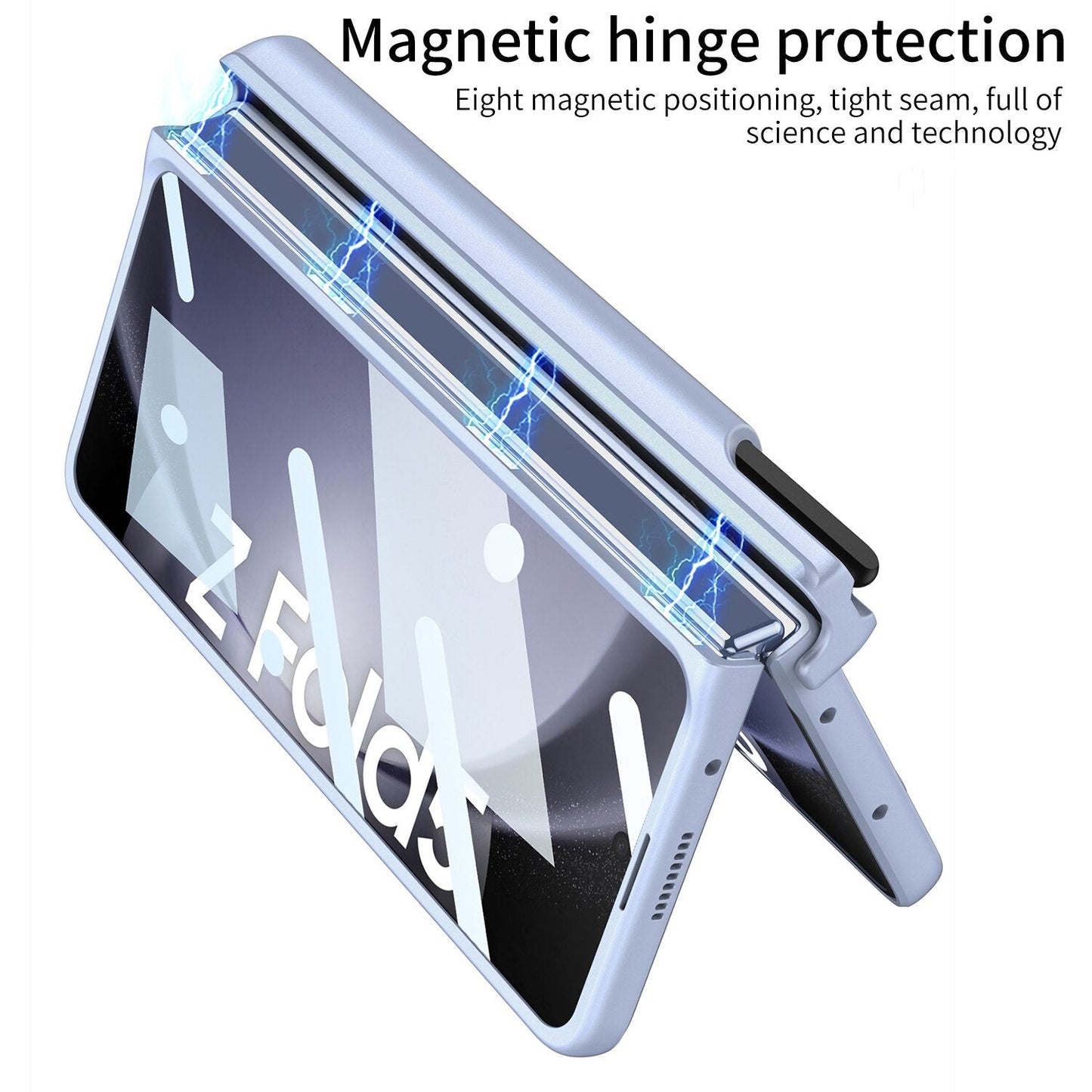 Magnetic Hinge Wristband Case For Galaxy Z Fold 5