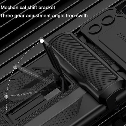 Bracket Hard Shockproof Armor with Magnetic Hinge Slide Lens Cover For Samsung Galaxy Z Flip 4 5G