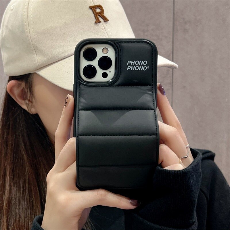 Hipster Down Jacket Cloth Phone Case For iPhone
