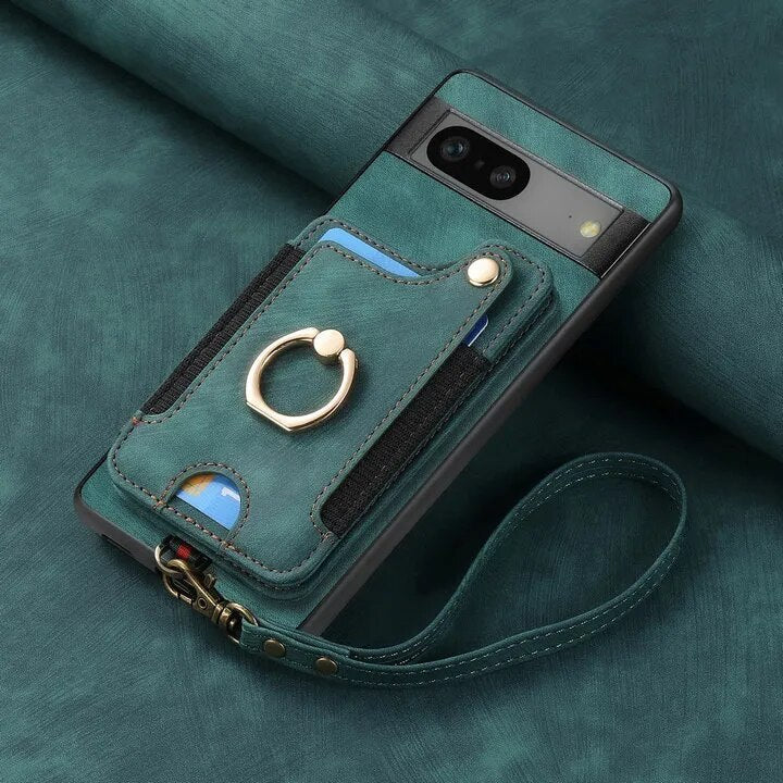 Luxury Leather Case with Stand For Google Pixel 8 Series