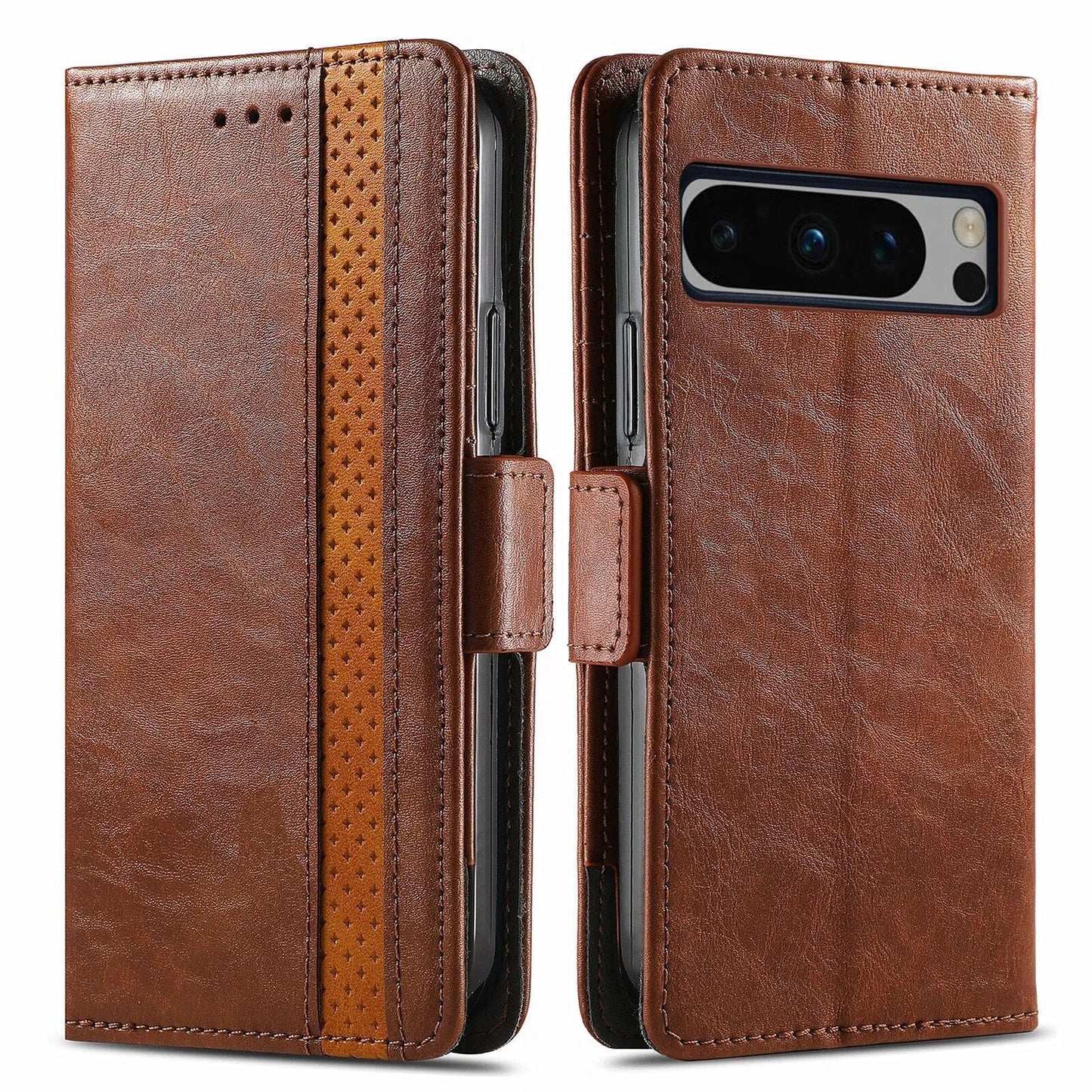 Premium Leather Case with Multifunction Wallet For Google Pixel 8 Series